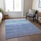 Homeroots 8' X 10' Blue Teal Blue And Sky Blue Abstract Washable Indoor Outdoor Area Rug 618139 - alternate 3