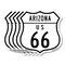 Signmission Arizona Route Marker Shield Sign Us 66, 12 inch X 12 inch, Aluminum Metal Sign, 5PK SHI-A-5Pack-12-360 - alternate 1