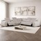 Homeroots Light Gray Italian Leather Power Reclining Curved Six Piece Corner Sectional With Console 544988 - alternate 5