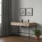 Homeroots 59" Oak Wood Wall Mounted H-Shape Writing Desk With Three Drawers 568258 - alternate 4