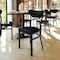 Flash Furniture Wright Dining Chair w/500LB Cap Black Steel Frame, Black Vinyl Boomerang Back, Black Vinyl Seat XU-DG6V5BKV-BK-GG - alternate 5