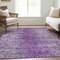 Homeroots 10' X 14' Plum Purple And Silver Oriental Washable Indoor Outdoor Area Rug 588839 - alternate 6