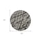 Homeroots 8' Round Black and White Round Abstract Washable Non Skid Indoor Outdoor Area Rug 559240 - alternate 5