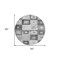 Homeroots 8' Gray And Charcoal Round Geometric Washable Indoor Outdoor Area Rug 605039 - alternate 4