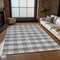 Homeroots 3' X 5' Gray And Charcoal Plaid Washable Indoor Outdoor Area Rug 595481 - alternate 6