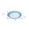 Homeroots Clear and Blue Four Piece Swirl Acrylic Service For Four Dinner Plate Set 520896 - alternate 4
