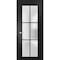 Sartodoors Solid French Door Frosted Glass Planum 2122 Black 42x80 Solid Core Modern Interior PLANUM2122ID-BLK-42 x 80-Butterfly - alternate 1