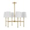 Jonathan Y Cillian 27" 6-Light Mid-Century Modern Iron LED Chandelier, Brass Gold JYL9918A - alternate 5
