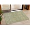 Homeroots 3' X 5' Green And Gold Oriental Washable Indoor Outdoor Area Rug 631125 - alternate 1