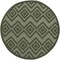 Homeroots 4' Dark Green And Light Green Round Geometric Indoor Outdoor Area Rug 573905 - alternate 4