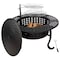 Pure Garden Fire Pit w/ Grill 37 in Round Outdoor Fire Table w/ 2 Grills, Lid, Poker & Cover Fire Pits 50-LG1478 - alternate 4