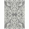 Homeroots 5' X 8' Gray And Ivory Damask Washable Indoor Outdoor Area Rug 614432 - alternate 3