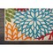 Homeroots 8' Ivory Green Blue Red And Orange Floral Indoor Outdoor Runner Rug 546672 - alternate 3