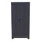 Homeroots 24in Charcoal Plastic Accent Cabinet With Two Doors 668935 - alternate 1