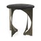 Homeroots 20" Black Marble Round End Table 393197 - alternate 5