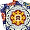 Homeroots 6" X 6" Blue And Yellow Mosaic Peel And Stick Removable Tiles 400062 - alternate 4
