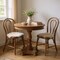 Homeroots 30" Wood Brown Rounded Solid Wood Pedestal Base Dining Table 488593 - alternate 3