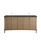 James Martin Vanities Kinnsden 72" Double Vanity, Weathered Oak w/ 3 CM Parisien Bleu Silestone Top D680-V72-WTO-3PBL - alternate 1