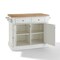 Crosley Oxford Butcher Block Kitchen Island KF30006WH - alternate 2