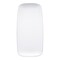 Smarty Had A Party 106 x 5 White w Silver Rim Flat Raised Edge Rectangular Disposable Plastic Plates, 120PK 9311WHS-CASE - alternate 6