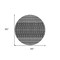 Homeroots 8' Gray Silver And Charcoal Round Tribal Washable Indoor Outdoor Area Rug 582568 - alternate 4