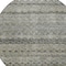 Homeroots 8' Pewter And Green Round Striped Washable Indoor Outdoor Area Rug 605701 - alternate 3