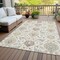 Homeroots 9' X 12' Ivory Brown And Gray Damask Washable Indoor Outdoor Area Rug 599428 - alternate 2