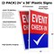Signmission Event Check-in, Plastic Signs Only 24 Inch x 36 Inch, Corrugated Plastic, 2PK CSB-2436-2PACK-Event Check-in - alternate 2