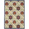 Homeroots 8' X 11' Navy Blue Beige Green Blue And Red Floral Indoor Outdoor Area Rug 546778 - alternate 1