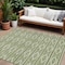 Homeroots 10' X 14' Green And Ivory Geometric Washable Indoor Outdoor Area Rug 599621 - alternate 1
