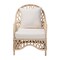 Bali & Pari Florence Bohemian Ivory Braided Rattan Arm Chair 248-13725-ZORO - alternate 5