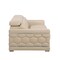 Homeroots 89" Beige Leather Sofa With Silver Legs 548983 - alternate 7