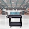 Luxor Utility Cart, (2) Shelf, Heavy Duty, High Density Polyethylene, 500 lb Load Capacity, 2 Shelves XLC11-B - alternate 8