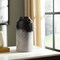Homeroots 10" Black And Gray Abstract Glass Cylinder Table Vase 608309 - alternate 5