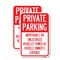 Signmission Private Parking Inoperable or Unlicensed Vehicles Towed, 12'' X 18'', Heavy Gauge Aluminum, 2PK A-1218-2PACK-23256 - alternate 1