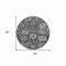 Homeroots 8' Gray And Ash Gray Round Damask Washable Indoor Outdoor Area Rug 609074 - alternate 3