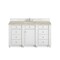 James Martin Vanities Bristol 60" Single Vanity, Bright White, w/ 3 CM Tajnar Eclos Top w/FreePower Wireless Charger 157-V60S-BW-FTJR - alternate 1