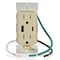 Leviton USB Receptacle, 15 A, Ivory T5634-I - alternate 2