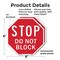 Signmission Stop Do Not Block, 6 inch X 6 inch, Plastic Sign, 2PK OC-P-2PACK-6-206 - alternate 5
