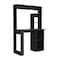 Homeroots 58" Black Wood Computer Desk With Hutch 526175 - alternate 12