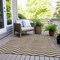 Homeroots 3' X 5' Brown And Beige Chevron Washable Indoor Outdoor Area Rug 595301 - alternate 2