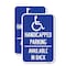 Signmission Handicapped Parking Available in Back with Graphic, 12'' X 18'' 2 Signs, Heavy Gauge Aluminum, 2PK A-1218-2PACK-23911 - alternate 1