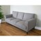 Homeroots 84" Light Gray Linen Sofa With Black Legs 491331 - alternate 2