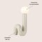 Jonathan Y Katya 18" Scandinavian Minimalist Ceramic Spiral Tube LED Table Lamp, Light Gray JYL5500D - alternate 4