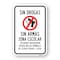 Signmission Sin Drogas Sin Armas Zona Escolar Violadores Enfre Aluminum, 18" H, A-1824-24738 A-1824-24738 - alternate 1