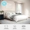 Martha Stewart Amelia Queen Upholstered Platform Bed w/Curved Headboard and Cushioned Siderails, Wood Slat, Beige TW-3WDB02B-Q-BG-MS - alternate 4