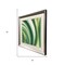 Homeroots Modern Abstract Green Curvy Leaves Silver Framed Wall Art 654102 - alternate 5