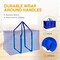 Simple Deluxe Moving Bags, Heavy Duty Storage Totes with Lids, Sturdy Handlesand Zipper, Extra Large, Blue, 4PK HKBAGXMOVING25BLUX4 - alternate 4