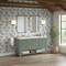 James Martin Vanities Breckenridge 60 in. Double Vanity, Smokey Celadon, w/ 3 CM Ethereal Noctis Quartz Top 330-V60D-SC-3ENC - alternate 3