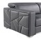 Homeroots 89" Dark Gray Top Grain Leather Reclining Solid Wood Sofa 720402 - alternate 7
